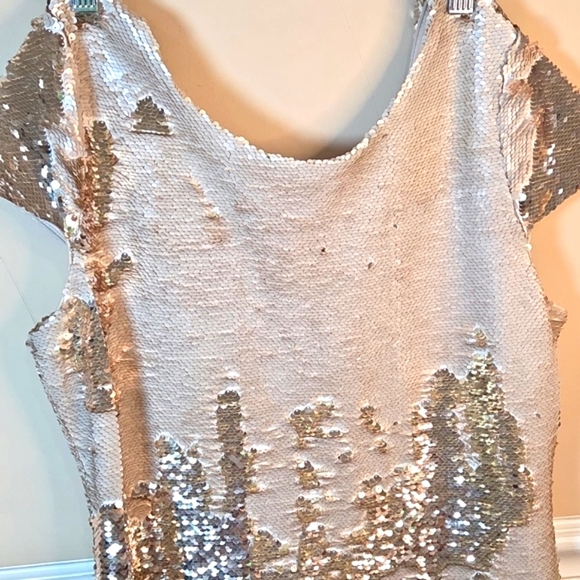 Gold Sequin Dress Size Xl - Picture 4 of 10